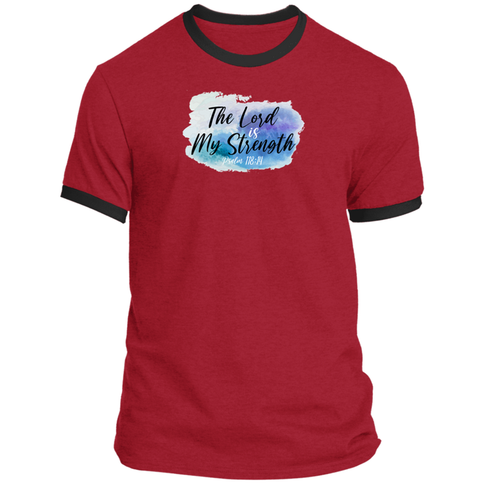 The Lord is My Strength Men’s Ringer Tee
