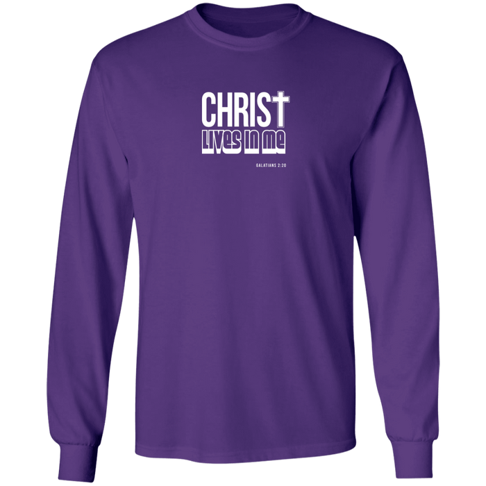 Christ Lives in Me Men’s LS Ultra Cotton Tee Shirt