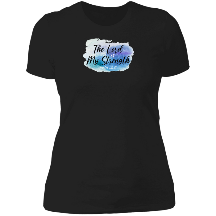 The Lord is My Strength Ladies Boyfriend Tee
