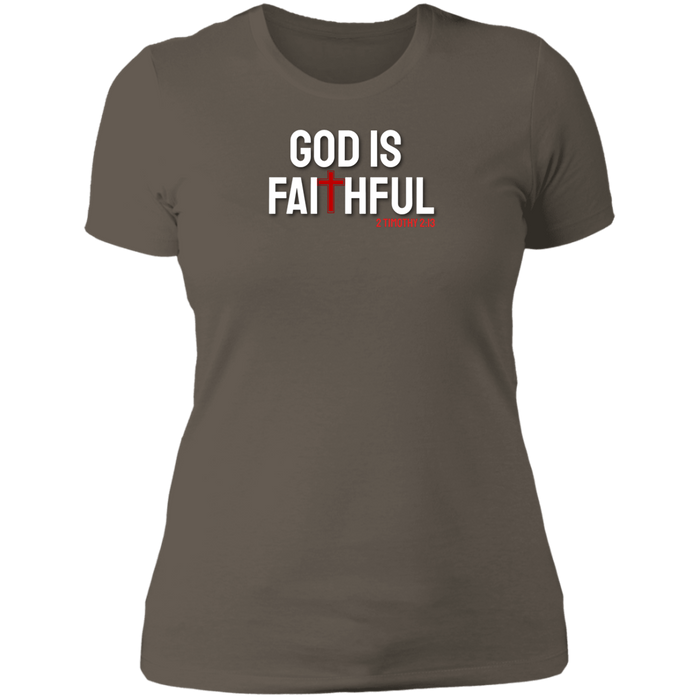 God is Faithful Ladies Boyfriend Tee Shirt