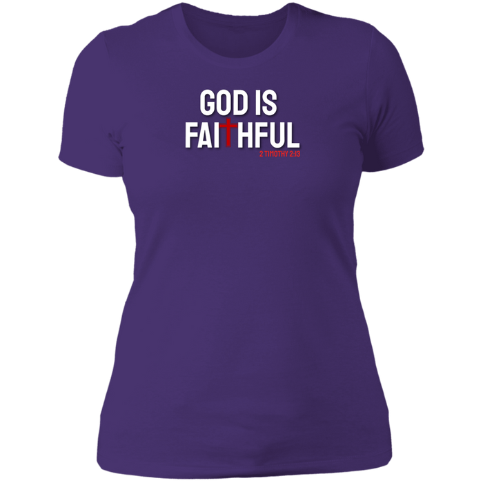 God is Faithful Ladies Boyfriend Tee Shirt