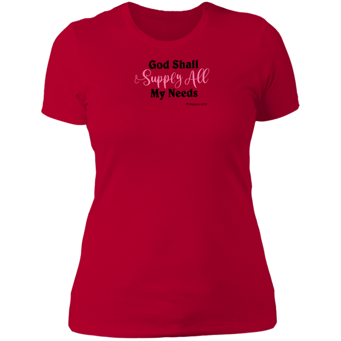 God Shall Supply All My Needs Ladies Boyfriend T-Shirt