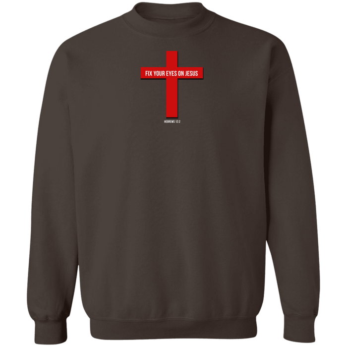 Fix Your Eyes on Jesus Men’s Crewneck Pullover Sweatshirt