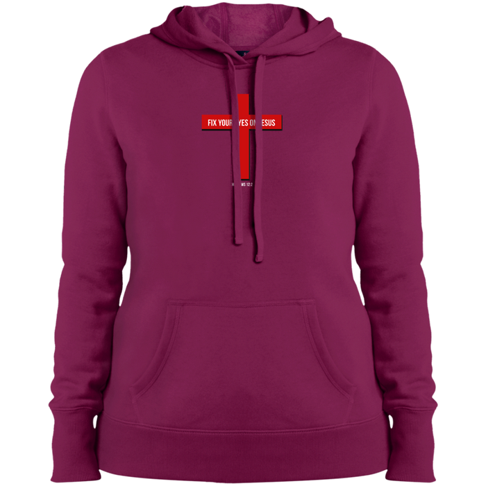 Fix Your Eyes on Jesus Ladies Pullover Hooded Sweatshirt