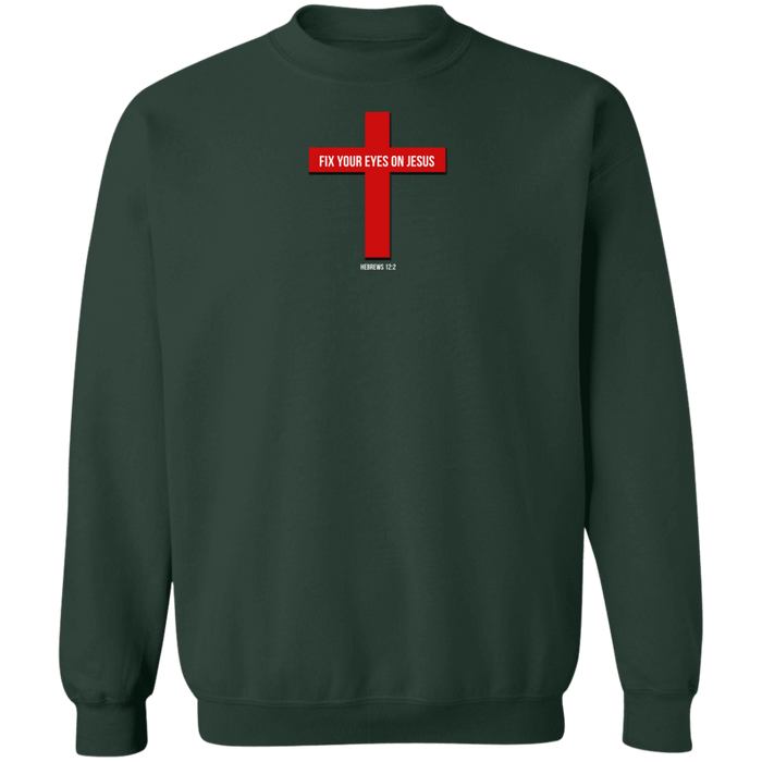 Fix Your Eyes on Jesus Men’s Crewneck Pullover Sweatshirt