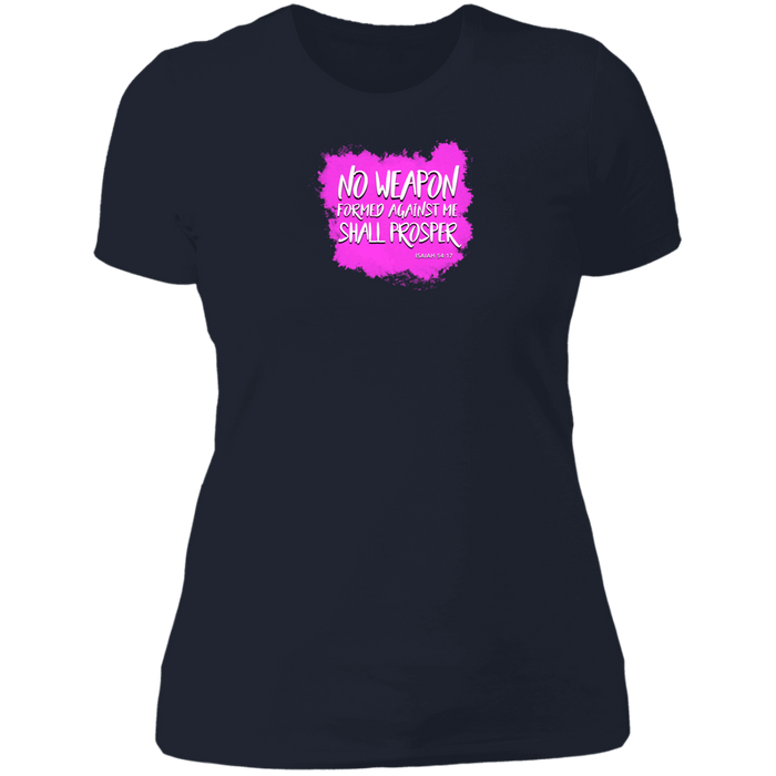 No Weapon Formed Against Me Shall Prosper Ladies Boyfriend Tee Shirt