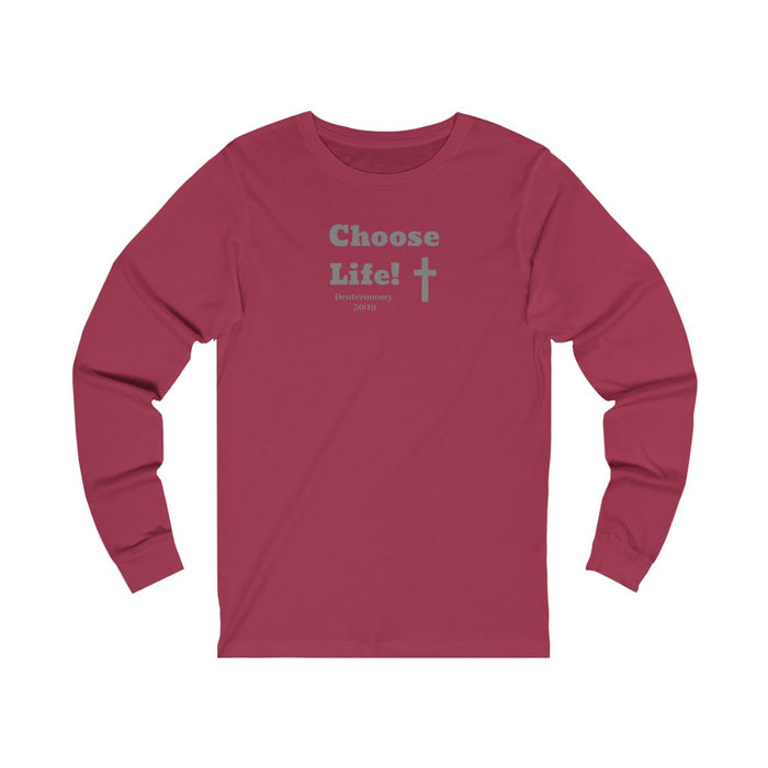 Choose Life 2.0 Women Unisex Jersey Long Sleeve Tee