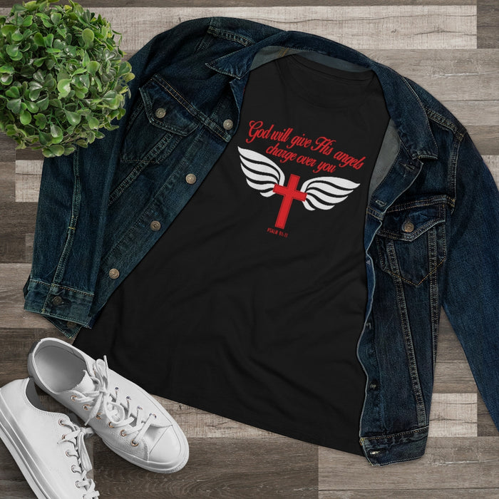 God Will Give His Angels Charge Over You Women's Premium Tee