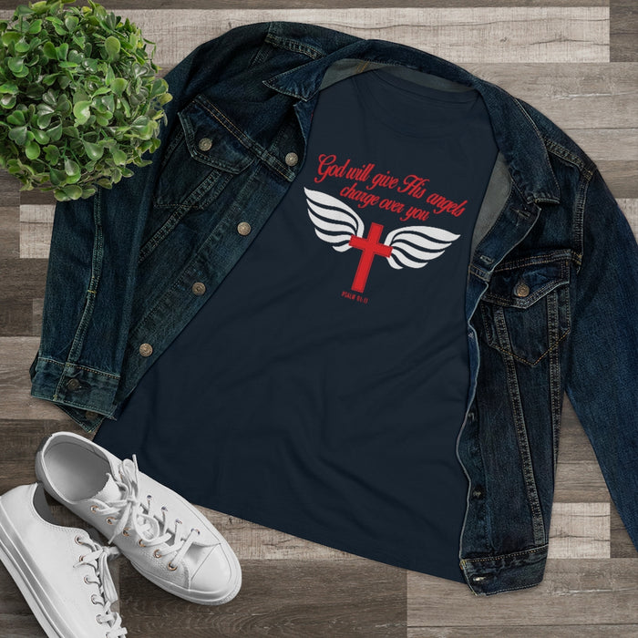 God Will Give His Angels Charge Over You Women's Premium Tee