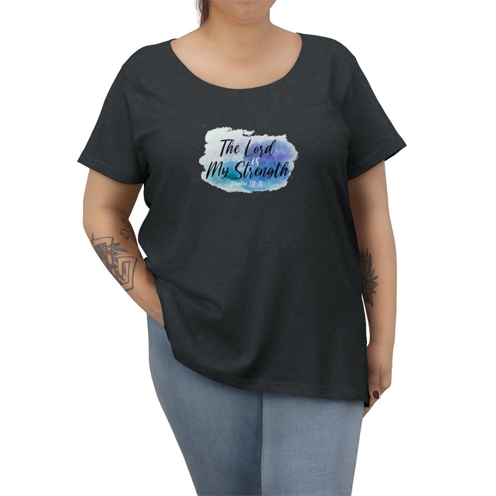 The Lord is My Strength Women's Curvy Tee