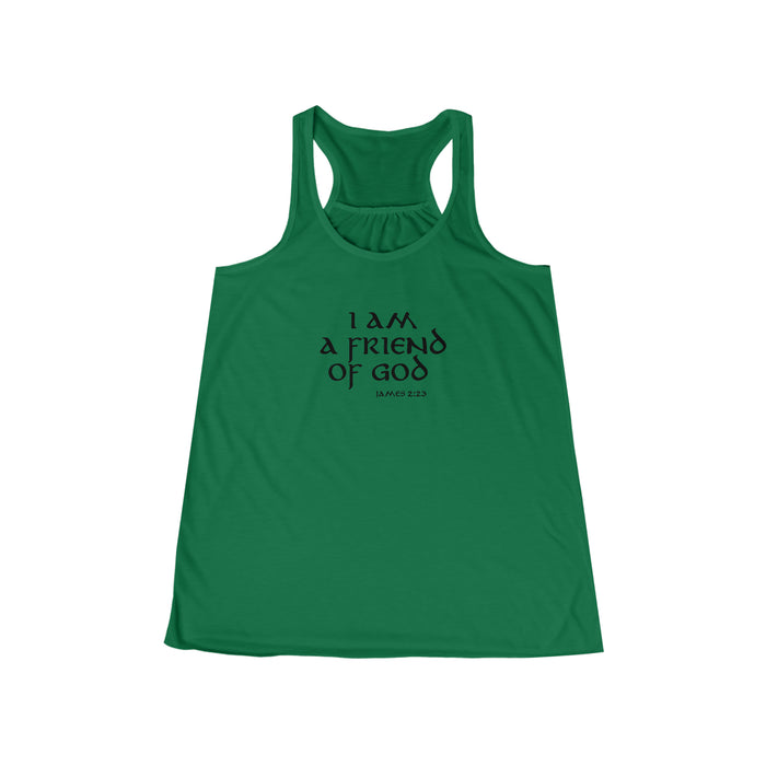I Am A Friend Of God Women's Flowy Racerback Tank