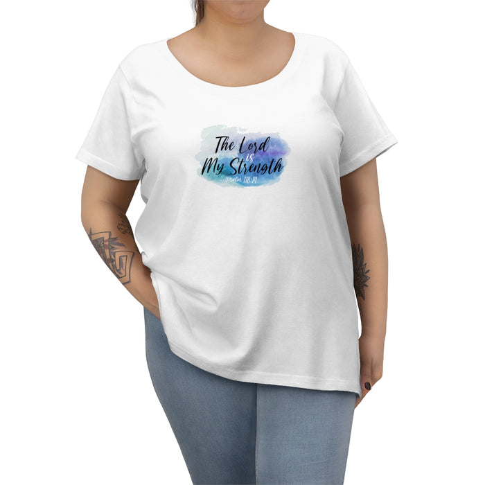 The Lord is My Strength Women's Curvy Tee