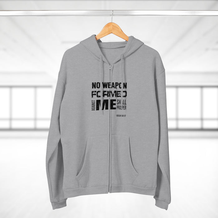 No Weapon Men Unisex Hooded Zip Sweatshirt